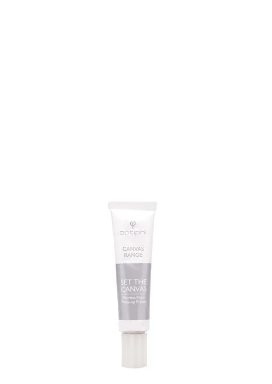Optiphi Set the Canvas mattifying primer that smooths skin texture, blurs the appearance of pores and fine lines, and creates a flawless base for makeup application